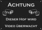 Preview: "Achtung Videoüberwachung...." Alu Hinweisschild